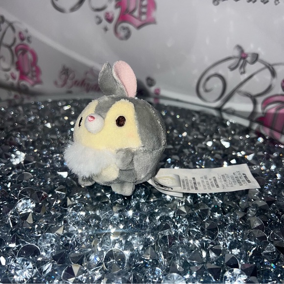 Disney Store Ufufy Plush Thumper Bunny Rabbit Gray Mini round ball stuffed cute - Picture 3 of 6